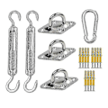 Pikkukuva 2 / 2: 3x3x4,3m/4x4x5,7m/5x5x7,1m Vedenpitävä Aurinkovarjo Kolmio Puutarhaan Terassille Ulkokatoksiin db Accessory Fixing Kit 3x3x4.3m