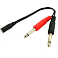 Pikkukuva 1 / 5: 3,5 mm naar 26,35 mm TRS Mono-stekker Audio-adapterkaapel {Db} 20m