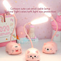 Miniatyrbillede 4 af 5: Skrivebordslampe til børn, øjenvenligt lys, læselampe, justerbar svanehals, USB-genopladelig DB Pink