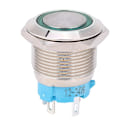 Pikkukuva 1 / 5: 2 kpl 19 mm vihreä LED-itselukkoituva metallipainonappi, 12-24VDC, 1NO, 4-napainen