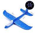 Miniatyrbillede 1 af 5: 48cm stort skumflyvemaskine håndkastet flyvemaskine inerti udendørs lancering børnelegetøj db Blue Body Light
