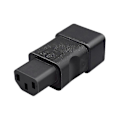 Miniatyrbillede 1 af 5: C20 til C13 Konnektor Strømstik Han til Hun Konverter 10A 250V Sort db