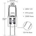 Miniatyrbilde 2 av 5: G4 halogenlamper [DB] 20W 10pcs