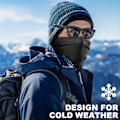 Miniatyrbilde 5 av 5: Vinterpustelig komfortabel termisk strikket skjerf ansiktsdeksel for ski, sykling, jakt, fotturer, klatring løping [DB] 5