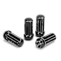 Miniatyrbilde 2 av 5: M14x1.5 Hjulmuttere 24 Stykker 14mmx1.5 7 Spline Drive Awl Acorn Cone Hjulmuttere 2 tommer Lang Svart Med 2 [db]