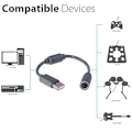 Miniatyrbilde 1 av 4: Fosmon Erstatningsdongle for Microsoft Xbox 360 Kablede Kontrollere [DB]