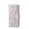 Miniatyrbillede 2 af 5: Krokodilleskind Glitter Pulver Splejsning Tegnebog Læder Etui til Samsung Galaxy A40 [DB]