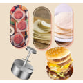 Miniatyrbillede 2 af 3: Justerbar burgerpresse i rustfrit stål, non-stick burgerform til oksekødsburgergrill