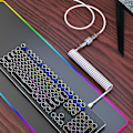 Miniatyrbild 3 av 5: Typ C USB-kabel Mekanisk tangentbord Spiral 2,2 m Spel Spolat Aviator-kabel [DB] Purple