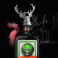 Miniatyrbilde 3 av 5: Hjortehode Vinflaske Tuter Jagermeister Vinflaske Munn Karaffel Shaker Spise Bar Verktøy Sink Legering Materiale [DB]