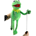 Miniatyrbillede 1 af 5: Kermit Frø hånddukke, frøpels, the Muppets Show, blød frødukke egnet til rollespil - grøn, 24 tommer [DB] 24 Inches With Rod