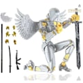 Miniatyrbild 2 av 2: T13 Actionfigur Titan 13 Actionfigur Robot Actionfigur 3D-tryckt Action [DB] White gold