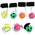 Miniatyrbilde 1 av 5: Ball Leke Håndledd Retur Ball Håndleddsbånd Ball Fluorescerende Elastisk Ball Med Håndleddsstropp Og Snor Sprettballer Håndledd Armbånd Leker For Håndledd [db] 4pcs