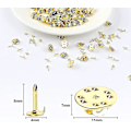 Miniatyrbillede 2 af 4: 120 Par Butterfly Clutch Tie Tacks Nålbag Compatible med 8mm Lange Blanke Pins til Håndværk (sølv) Db Gold