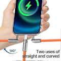 Miniatyrbild 2 av 5: Kraftig 100W Okrossbar Silikon USB till USB-C Kabel, 1M, Orange, Snabbladdning, Stöder Dataöverföring [db]