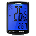 Miniatyrbillede 1 af 5: Trådløs cykelcomputer Multifunktionel LCD-skærm Cykelcomputer Mountainbike Speedometer Odometer IPX6 Vandafvisende Cykling [DB] Black Shell Blue Backlight