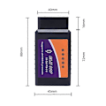 Miniatyrbild 3 av 5: Mini OBD2 Bluetooth-skanner Bluetooth Pro Obdii OBD2 V2.1 OBD-verktyg OBD-diagnostisk skanner 1 set [DB] black