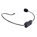 Miniatyrbillede 1 af 5: Sort Bærbar FM Trådløs Mikrofon Headset Radio Megafon Til Turguide Undervisning Møde Forelæsninger Forbrugsvarer db Black