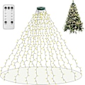 Miniatyrbilde 1 av 5: Juletrærlys, 400 LED Julelys med 8 Lysmoduser & Minnefunksjon, 2 Meter X 16 Lysstrenger med Timerfunksjon [DB] Warm White-400led