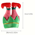 Miniatyrbillede 5 af 5: Røde Sjove Jule Beanie Party Hatte - Elf Bukser Julemand Hat Til Jul Grim Trøje Fest db 2 Clown Leg Hat