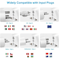 Miniatyrbild 3 av 5: 3-pack UK till Schweiz Kontaktadapter, Schweizisk Kontaktadapter, Schweizisk Reseadapter 3-stift Jordad Internationell Universell för Schweiz [db] White White