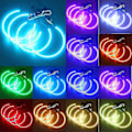 Miniatyrbillede 4 af 4: Angel Eyes Sæt Forlygter Rgb Standlys Ringe Halo Ring Til E36 E38 E39 E46 3 5 7 Serie [DB]