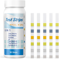 Miniatyrbillede 1 af 3: Pool og Spa Test Strips, 6 i 1 Vandtest Klor/Friklor/pH/Alkalinitet/Cyanursyre 50 Stykker
