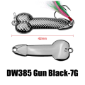 Miniatyrbilde 4 av 5: Wobble Fish Lures Spoon Lure Feather Bait Hook Fiskeutstyr Gave Til Fiskeelskere [DB] Black 3g