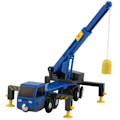 Miniatyrbillede 1 af 5: Multifunktionelt tog legetøjssæt tilbehør mini kran lastbil legetøj Vheicles børn legetøj kompatibel med træspor jernbane Db blue