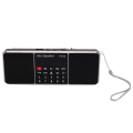 Pikkukuva 1 / 5: Y-618 Mini FM-radio, digitaalinen kannettava kaksois 3w stereokaiutin, MP3-audiosoitin, korkea äänenlaatu, 2 tuuman näyttö, tukee USB-asemaa T