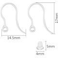 Miniatyrbillede 3 af 5: Sæt med 100 kroge i gennemsigtig harpiks 14,5 x 17 mm Antiallergisk Monachelle og 4 mm Bou-spænde [DB]