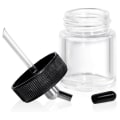 Miniatyrbillede 5 af 5: 10 stk. glas airbrush flasker kit, 22cc tomme airbrush krukker, klar airbrush maling opbevaringskrukke med [DB] Transparent