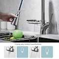 Miniatyrbillede 3 af 5: Køkkenhane Sprayer Dyse Træk Ud Bruser Spray Hoved G1/2 Hane Tilbehør  [dB} 02 Chrome