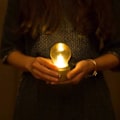 Miniatyrbilde 5 av 5: (Gullfarget) Retro lyspære nattbordslampe, kreativ USB oppladbar nattlampe, gammeldags LED bordlampe, liten soverom skrivebord dekorativ lyspære ta [db]