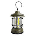 Miniatyrbilde 5 av 5: Portable Retro Campinglamper Utendørs Camping Profesjonelle Teltlamper [db] Army green battery