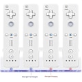 Miniatyrbilde 4 av 5: Hvit Wii Fjernkontrolllader, 4 i 1 Wii Laderdokkestasjon Med 4 stk 2800Mah Oppladbare Batterier For Wii/Wii U -Svart [DB]