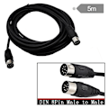 Miniatyrbillede 2 af 5: 8 Pin Din Han til Han Højttaler Audio Kabel Adapter til Overvågning Biler Computere Fjernsyn [db] black