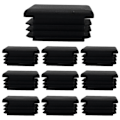 Miniatyrbilde 2 av 4: Db Square Plastplugg Rørstolpe Endekappe Stol Glide 10stk Svart Plast Square Plugger 60mm