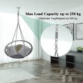 Miniatyrbild 3 av 3: Upphängningsfjäder, Stålfjäder, Rotationsfjäder Hängmatta, Med 2 Karabinerhakar Och 360 Pivot, Belastningskapacitet Upp Till 250 Kg