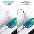 Miniatyrbilde 3 av 5: 25W Hurtiglader + USB-C til USB-C Kabel Kompatibel med Samsung, Hvit PAGNE db