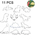 Miniatyrbilde 1 av 5: Dinosaur Kakeformer, Fondant Kakeformer Kompatibel Med Barn Baking Cookies, Rustfritt Stål Kakeformer Sett [DB] 8pcs