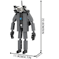 Miniatyrbilde 2 av 5: Skibidi Toalett Leke Byggekloss Titaner Kamera Mann Tv Mann Kameramann Speakerman Skibidi Toalett Klokke Mann Titaner Drill Speaker Db c 22cm