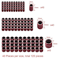 Miniatyrbild 2 av 5: 120 Delar Slipphylsor Set, Trumslippapper Set Inklusive 126 Slippapper Bälten 6 Delar Sliptrumma För Dremel Vridverktygsuperma [Db]