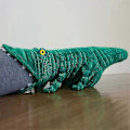 Miniatyrbilde 2 av 3: Unisex Jule-Strikket Krokodillehode Sokker Morsomme Varme Midt-Kalv Sokker db Crocodile
