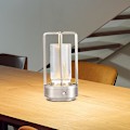 Miniatyrbillede 4 af 5: Krystal Lanterne Lampe, Krystal Bordlampe Genopladelig, Krystal Touch Lampe, Bærbar LED Skrivebordslampe, Ledningsfri Bordlampe db Silver