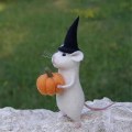 Miniatyrbillede 4 af 5: Halloween-mus med græskar, filtede dyr, nålefiltet julemus, håndlavet uldfilt Ha