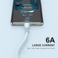 Miniatyrbilde 4 av 5: 1m USB til Type-C 6A Hurtiglading Ledning Candy Farge Silikon Datakabel db Pink Style A