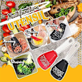 Miniatyrbillede 2 af 3: Multifunktionelle køkkenskeer, kartoffelmoser, si-ske (2 stk. rød og sort)