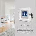 Miniatyrbillede 3 af 5: Termostatdæksel, Universal Termostat Låseboks med Lås, Klar Stor Termostatbeskyttelse til Termostat på Væg, Termostat Panel Låsebeskyttelse F [DB] With Key