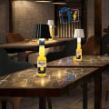 Miniatyrbilde 4 av 4: Vinflaskelampe Hodebordslampe Flyttbar Lading Dekorasjon For Bar Cafe Atmosfære Nattlys Db Black